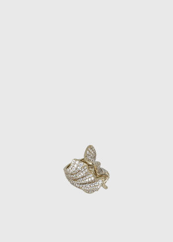 Ferragamo Anillo Drape con Cristales FRG-760824